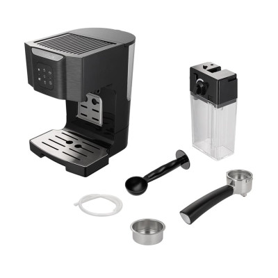 Кофеварка рожковая, Redmond, RCM-1511, Мощность 1450 Вт, Давление 15 Бар, Электронное управление, Капучинатор, Подставка для чашек с подогревом, Функция самоочиски, Черный / хром