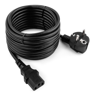 Cable power, Cablexpert PC-186-VDE-5M, Schuko - C13, 5м, black