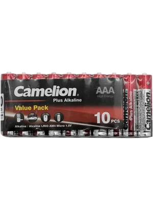 Батарейки Camelion AAA (LR03-SP10-DA), alkaline Plus, комплект - 10 штук