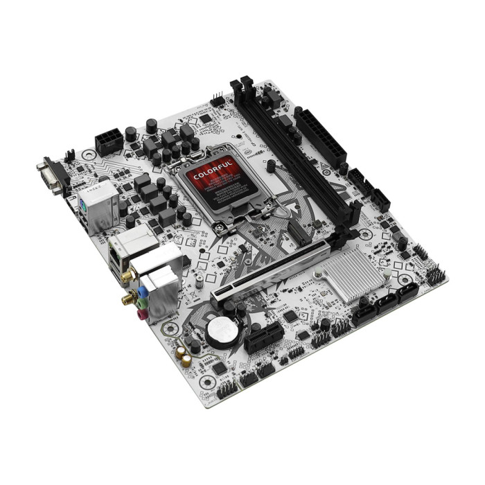 MB Socket1700, MATX, iH610 (VGA+HDMI), Colorful BATTLE-AX H610M-E WIFI V20, 2DDR4, PCIx16, PCIx1