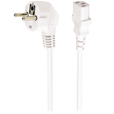 Cable power, Cablexpert PC-186W-VDE, Schuko - C13, 1.8м, white