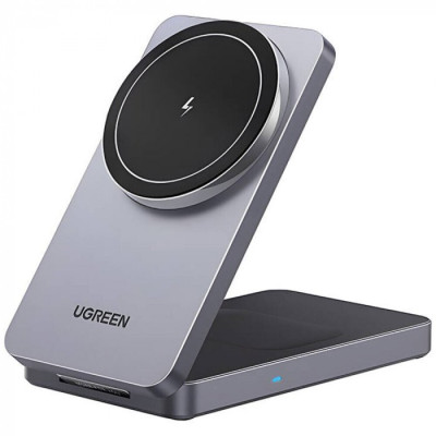 Беспроводная зарядка Ugreen W528 45056 2-in-1/15W Magnetic Wireless Charger for Apple Iphone/AirPods