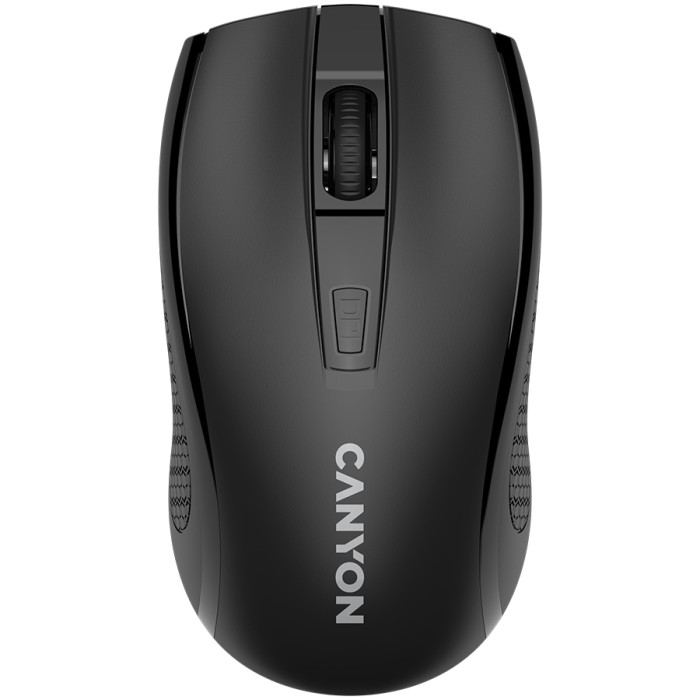 CANYON MW-7, 2.4Ghz wireless mouse, 6 buttons, DPI 800/1200/1600, with 1 AA battery ,size 110*60*37mm,58g,black