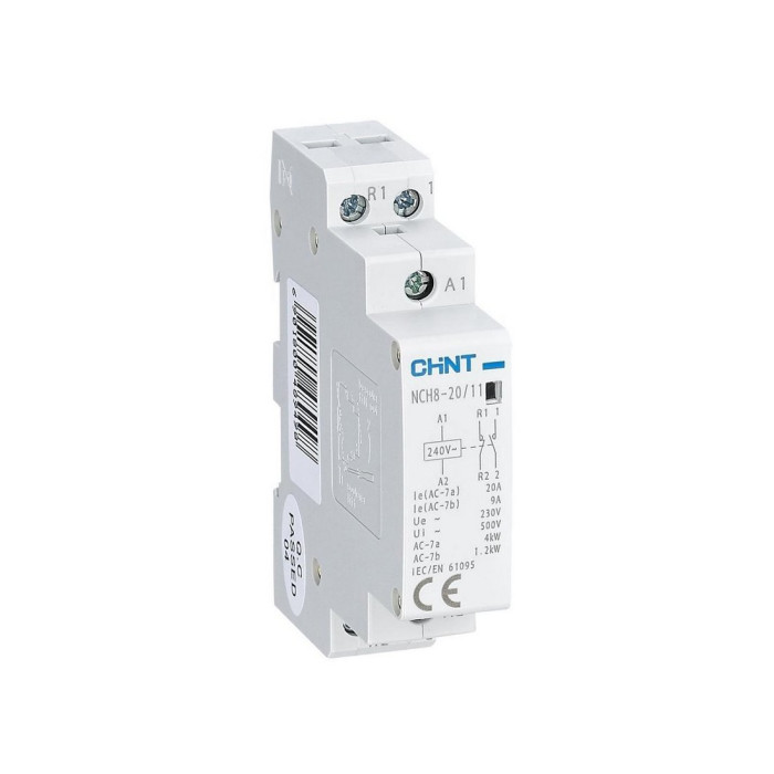Контактор модульный CHINT NCH8-20/11 20A 1НО+1НЗ AC220/230В 50Гц