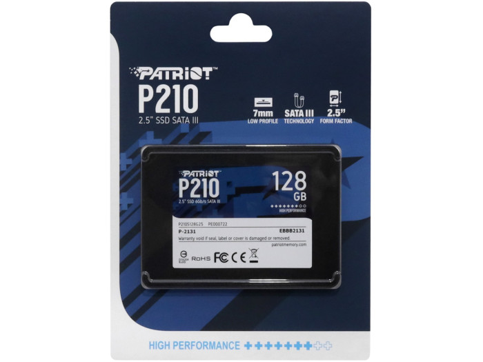 SSD SATA  128 GB Patriot P210, P210S128G25, SATA 6Gb/s