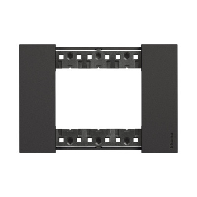 Рамка декоративная Bticino KA4803KG Living Now 3 модуля черный