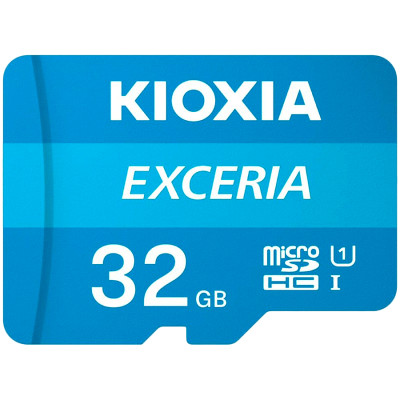 KIOXIA LMEX1L032GG2; 32GB microSD KIOXIA Exceria (M203) UHS I U1 with adapter