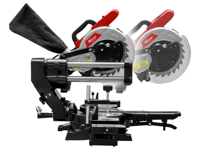 Торцовочная пила WORTEX MS 2116-1 LM в кор. 1800 Вт, 210 мм, глуб. до 65 мм, шир. до 300 мм, лазер,