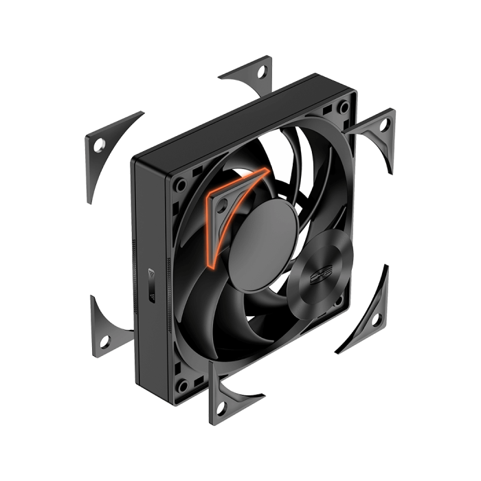 Вентилятор для корпуса PCCooler F5 R120 BK 1x(120x120x25mm) 500-2200RPM Black