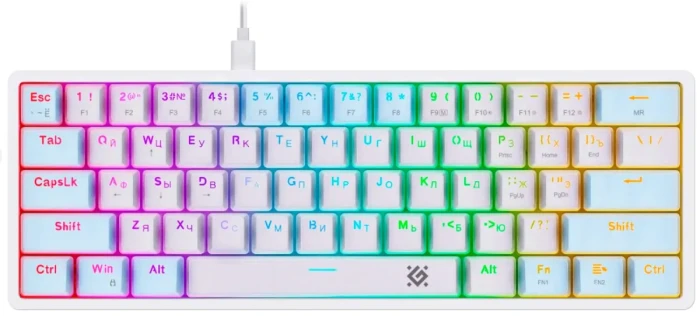 Клавиатура игровая механическая Defender Amox GK-585 RU белый