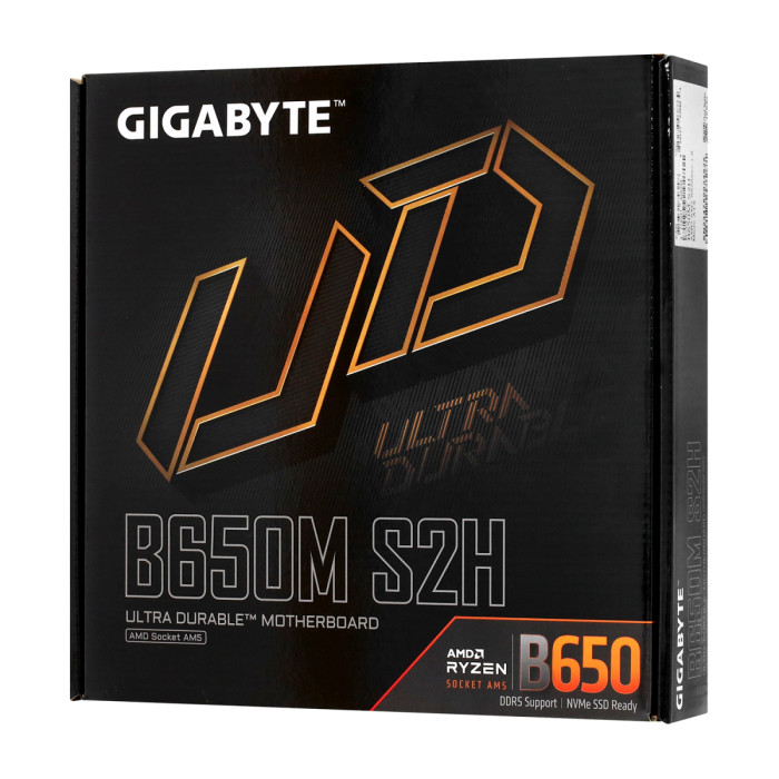 MB Socket AM5, MATX, AMD B650 (VGA+DP+HDMI) Gigabyte B650M S2H, 2DDR5, PCIx16, PCIx1