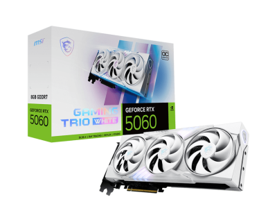 Видеокарта MSI GeForce RTX 5060 8G GAMING TRIO OC WHITE, 8G GDDR7 128bit 1xHDMI 3xDP G5060-8GTCW