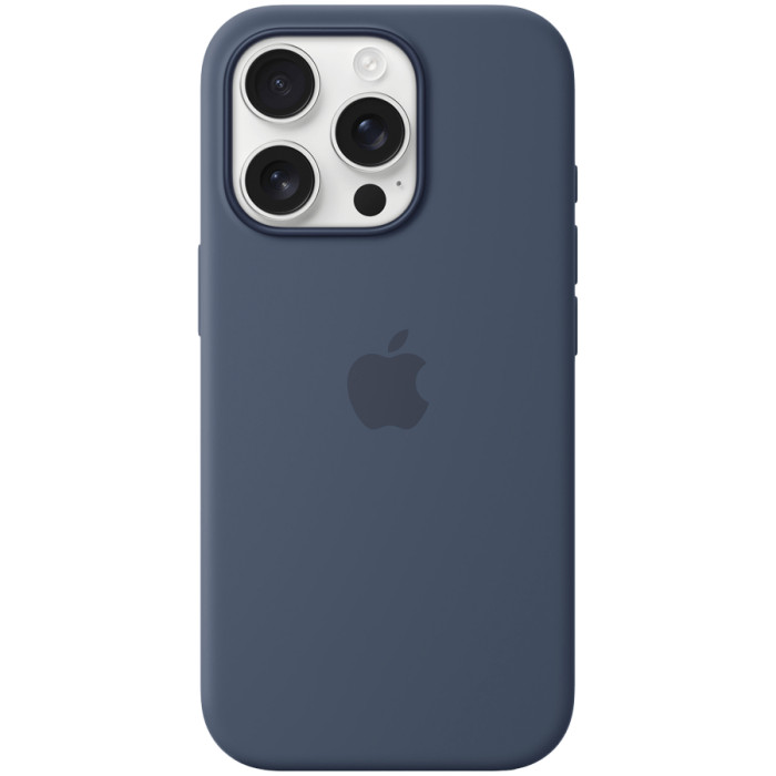 iPhone 16 Pro Silicone Case with MagSafe - Denim,Model A3315