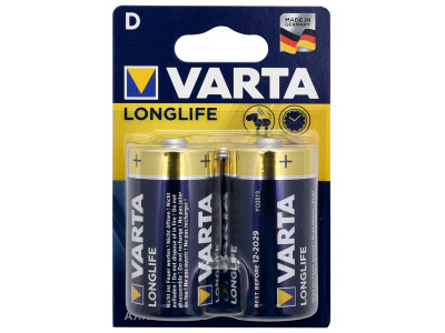 Батарейки Varta D (LR20/MN1300), Longlife, комплект - 2 штуки [4120-2]