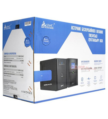 UPS SVC V-1200-L, AVR, 1200VA/720W, 12V/7Ah*2, (3) Schuko