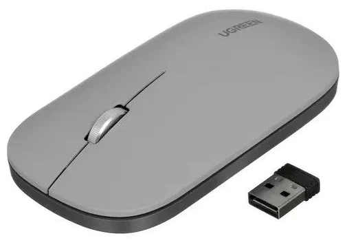 Беспроводная мышь UGREEN MU001 Wireless Mouse Grey/No AA Battery inside, 90373