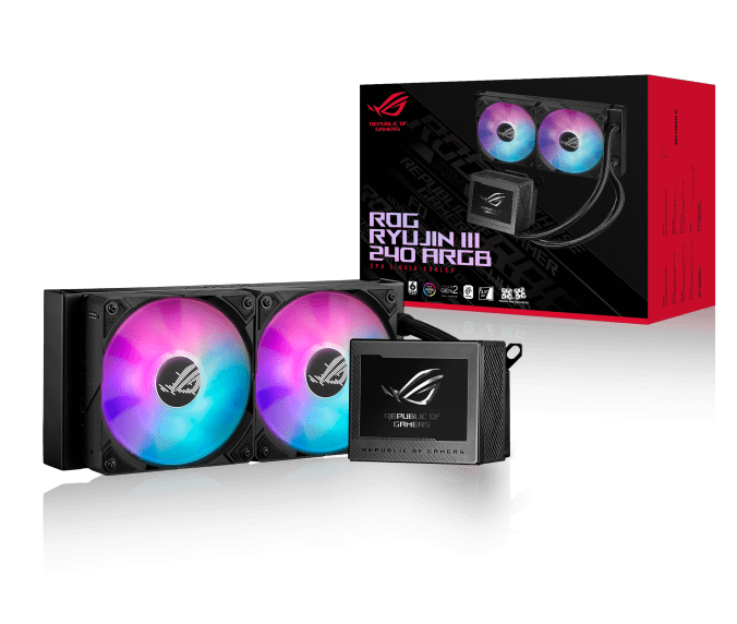 Водяное охлаждение CPU Asus ROG RYUJIN III 240 ARGB Liquid CPU Cooler, 2 x12cm, ARGB, Black
