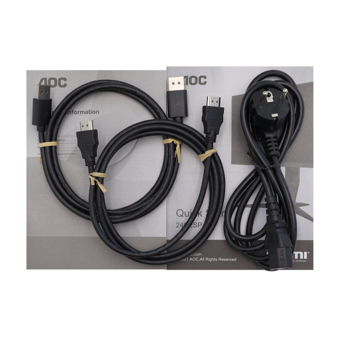 LCD 23.8" AOC 24G2SP/BK/01, 1920x1080 IPS (LED),  1ms, 300 cd/m2, 1000:1, D-Sub/2HDMI/DP