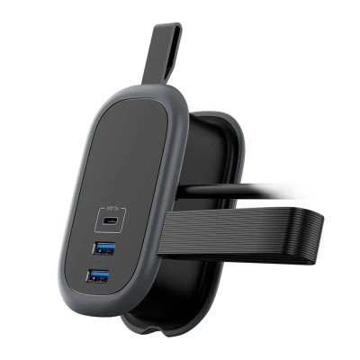 Сетевой фильтр + зарядка  Cablexpert EXN-1-CU2-B-1.13, 1,13m, 1розетки, 10A, 2xUSB/1xType-C, Black