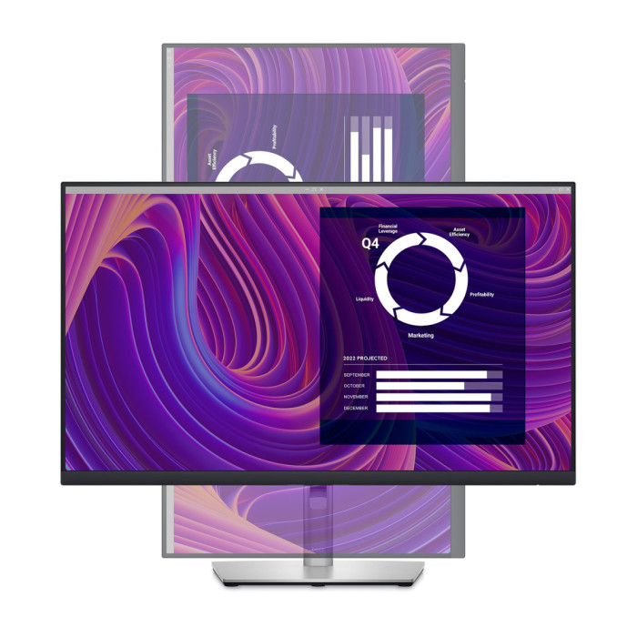 LCD 27" Dell P2723D, (210-BDDX), 2560x1440 (IPS), 8ms, 350 cd/m2, (1000:1), DP/HDMI