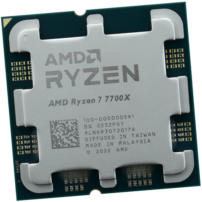 CPU AMD Ryzen 7 7700X, 4.5GHz (Raphael, 5.4), 8C/16T, (100-000000591WOF), 8/32MB, 105W, AM5, box