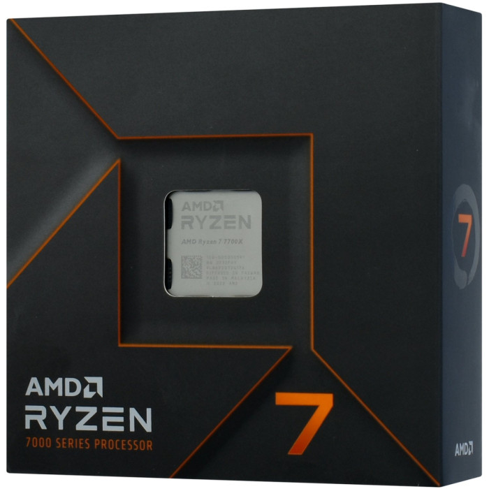 CPU AMD Ryzen 7 7700X, 4.5GHz (Raphael, 5.4), 8C/16T, (100-000000591WOF), 8/32MB, 105W, AM5, box