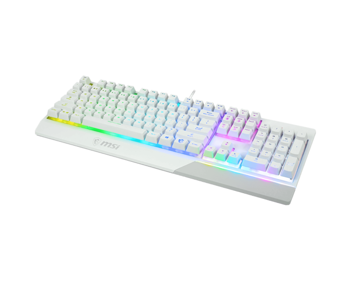 Игровая Клавиатура MSI Vigor GK30 WHITE RU, 106 клавиш, RGB SHOW,  кабель 1,8м, USB2.0