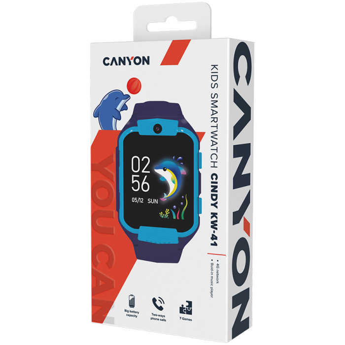 CANYON kids watch Cindy KW-41 4G Camera Music Blue