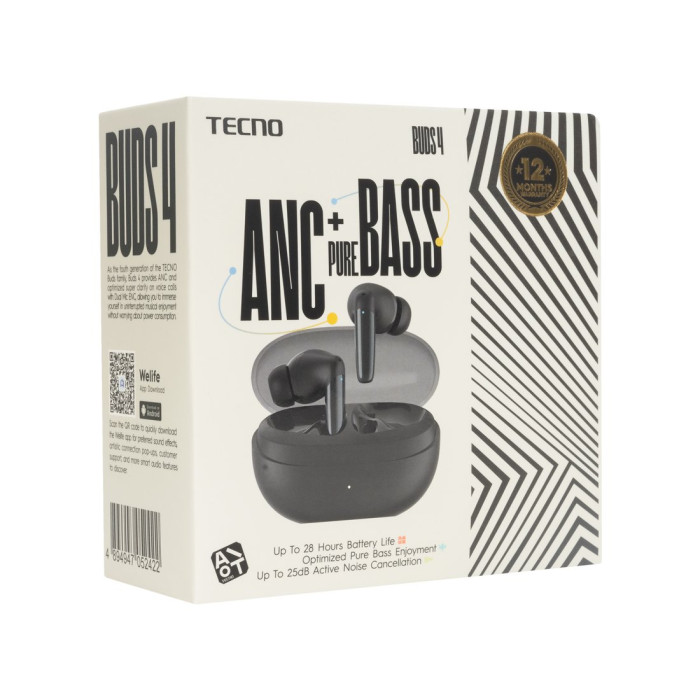 Наушники TECNO Buds 4 BD04 Black