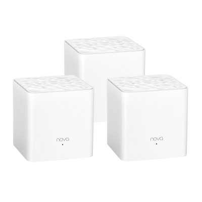 Wireless Mesh System, Tenda Nova MW3-3 (3-pack), WiFi 5 (1200M), (1+1) x 10/100M