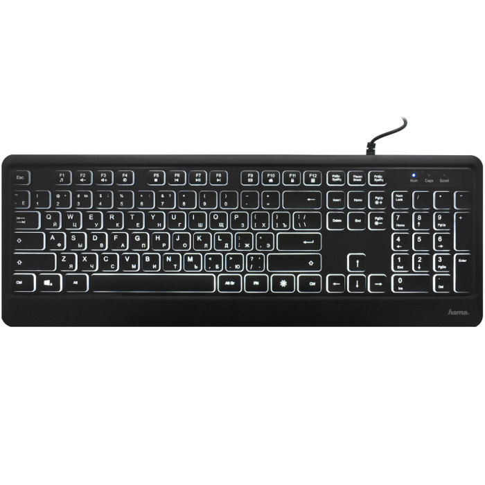 KeyBoard  USB, Hama KC-550, R1182671,1.8 cable, 105 keys,black