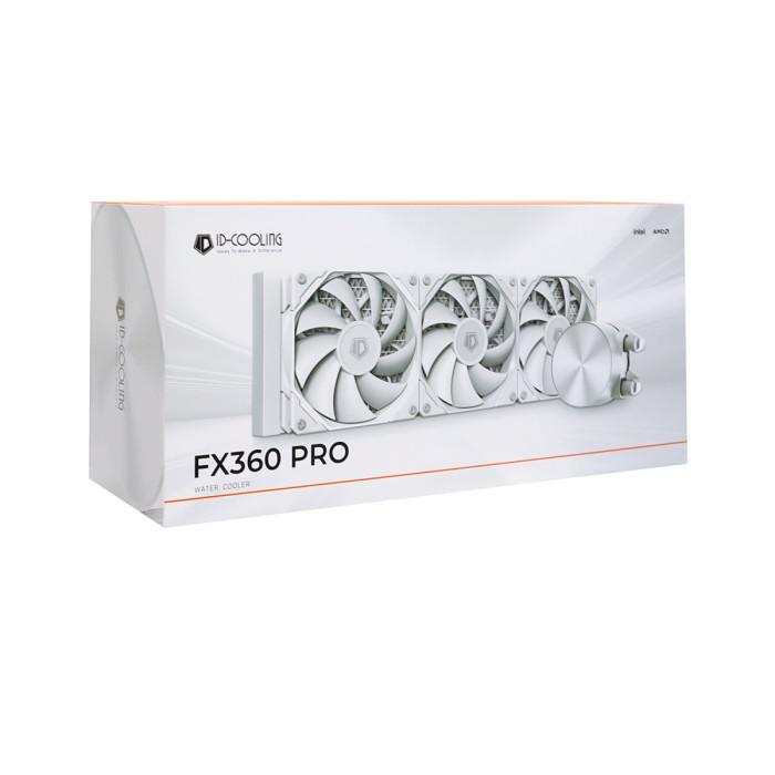 Water Cooler ID-Cooling FX360 PRO WHITE, for S1700/1851/1200/2066/2011/115x/AMD, white