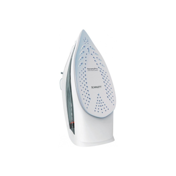 Утюг, Scarlett, SC-SI30K40, Мощность 2400 Вт, Материал подошвы керамика, Вертикальное отпаривание, Объем резервуара для воды 480 мл, Цвет черно-белый