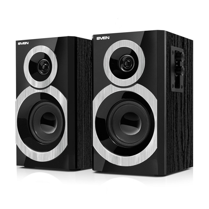 SVEN SPS-619 GOLD, чёрный, акустическая система 2.0, мощность 2х10 Вт(RMS)