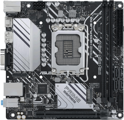 Материнская плата ASUS PRIME H610I-PLUS D4-CSM LGA1700 2xDDR4 4xSATA3 D-Sub HDMI DP mITX
