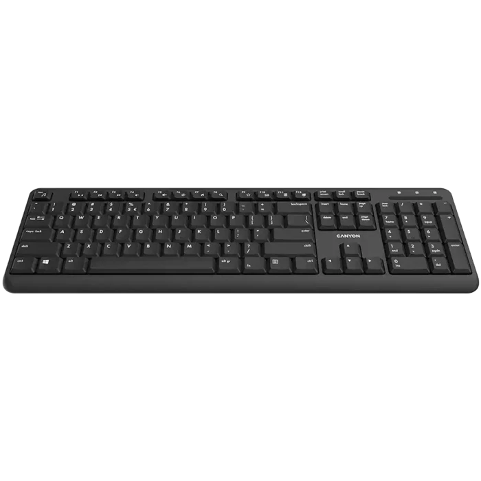 CANYON keyboard HKB-W20 EN/RU Velvet Wireless Black