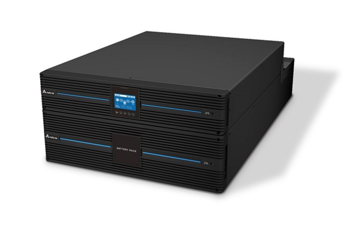 Delta Electronics RT 5kVA, 1:1, 230V, PF unity, default charging current 1A, inbuilt 16x7Ah batteries, with MBB