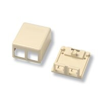 Outlet AMP extr. for 2 RG45 keystone, white