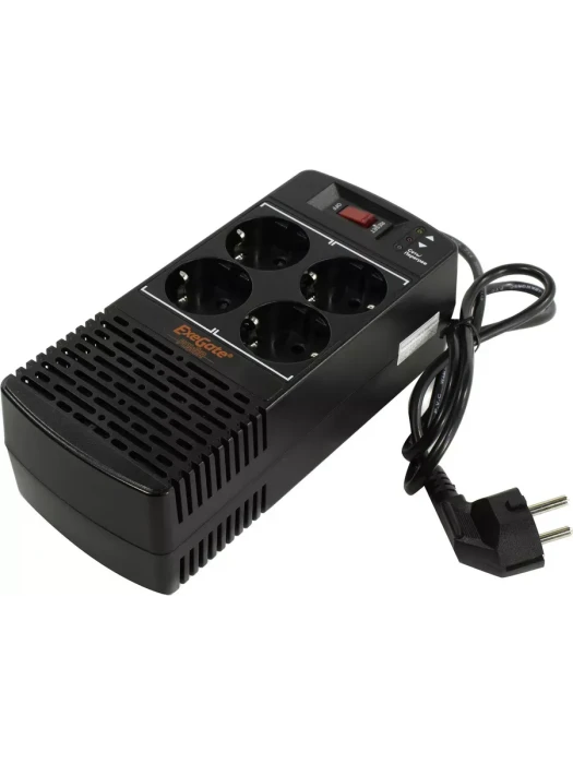 Стабилизатор напряжения ExeGate AD5000-600, 600VA/300W, 4*Schunko