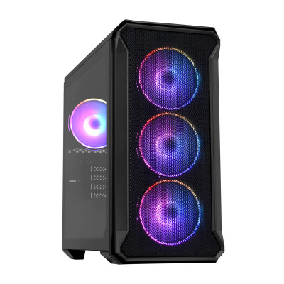 Case MATX mini tower APEX, Tank Mini+, 4*120mm ARGB fans + ARGB fan hub + remote control (без БП)