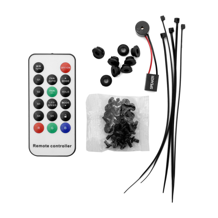 Case MATX mini tower APEX, Tank Mini+, 4*120mm ARGB fans + ARGB fan hub + remote control (без БП)