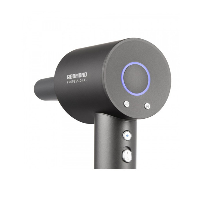 Фен, Redmond, HD1701, 3 скорости, 3 температурных режима, Температура нагрева 100-110 °C, Ионизация, Длина шнура 1.7м, Мощность 1600 Вт, Серый