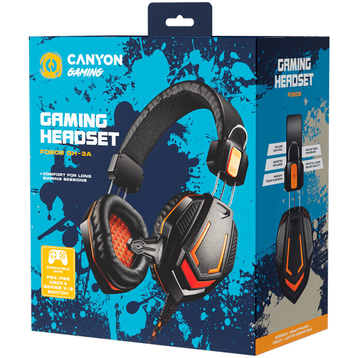 CANYON headset Fobos GH-3A Black Orange