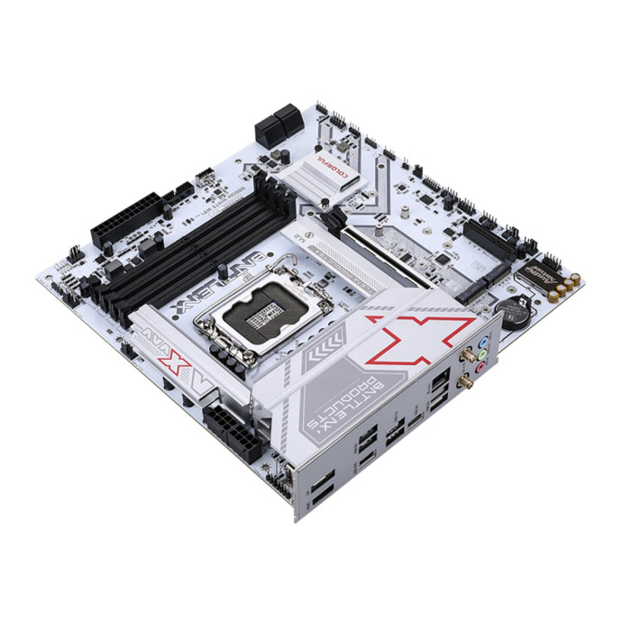 MB Socket1851, MATX, iB860 (VGA+HDMI) Colorful BATTLE-AX B860M-WHITE WIFI V20, 4DDR5, PCIx16, PCIx4