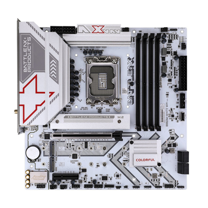 MB Socket1851, MATX, iB860 (VGA+HDMI) Colorful BATTLE-AX B860M-WHITE WIFI V20, 4DDR5, PCIx16, PCIx4