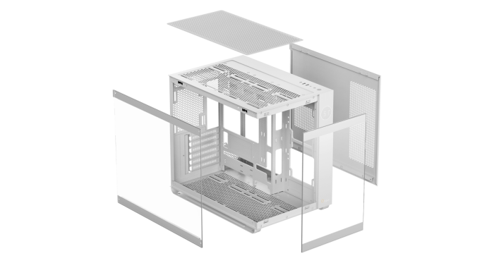 Корпус Ocypus Iota C70 WH ARGB ATX/mATX/mITX 2xUSB, Type-C, Белый, Iota-C70-WHD600XX-GL