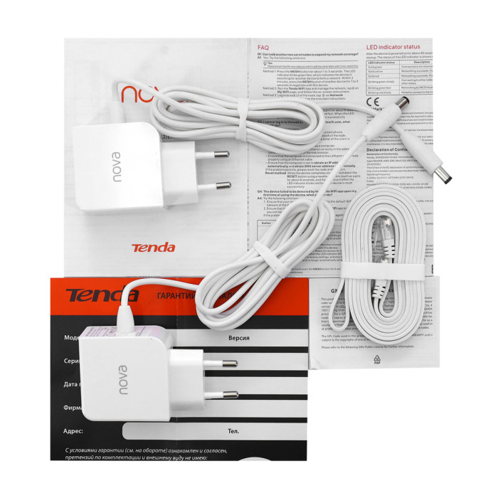 Wireless Mesh System, Tenda Nova MX12 (2-PACK), WiFi 6 (AX3000M), 3 x 10/100/1000M per node