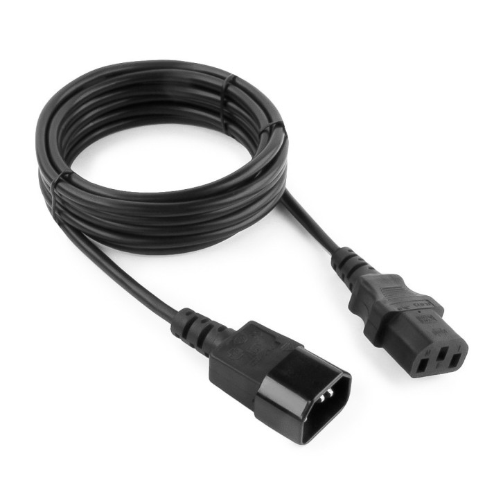 Cable power, Cablexpert PC-189-VDE, C13 - C14, системный блок/монитор - ИБП, 1.8м,  black