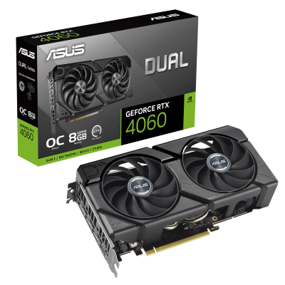 Видеокарта ASUS GeForce RTX4060 OC GDDR6 8GB 128-bit HDMI 3xDP DUAL-RTX4060-O8G-EVO