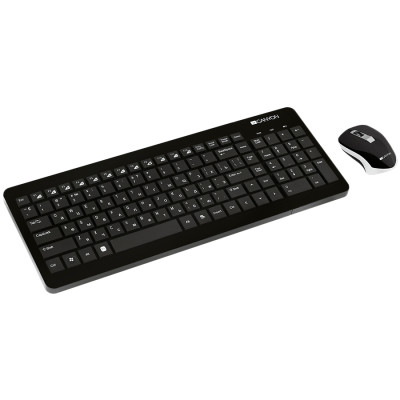 CANYON SET-W3 EN/RU Keyboard+Mouse Wireless Black